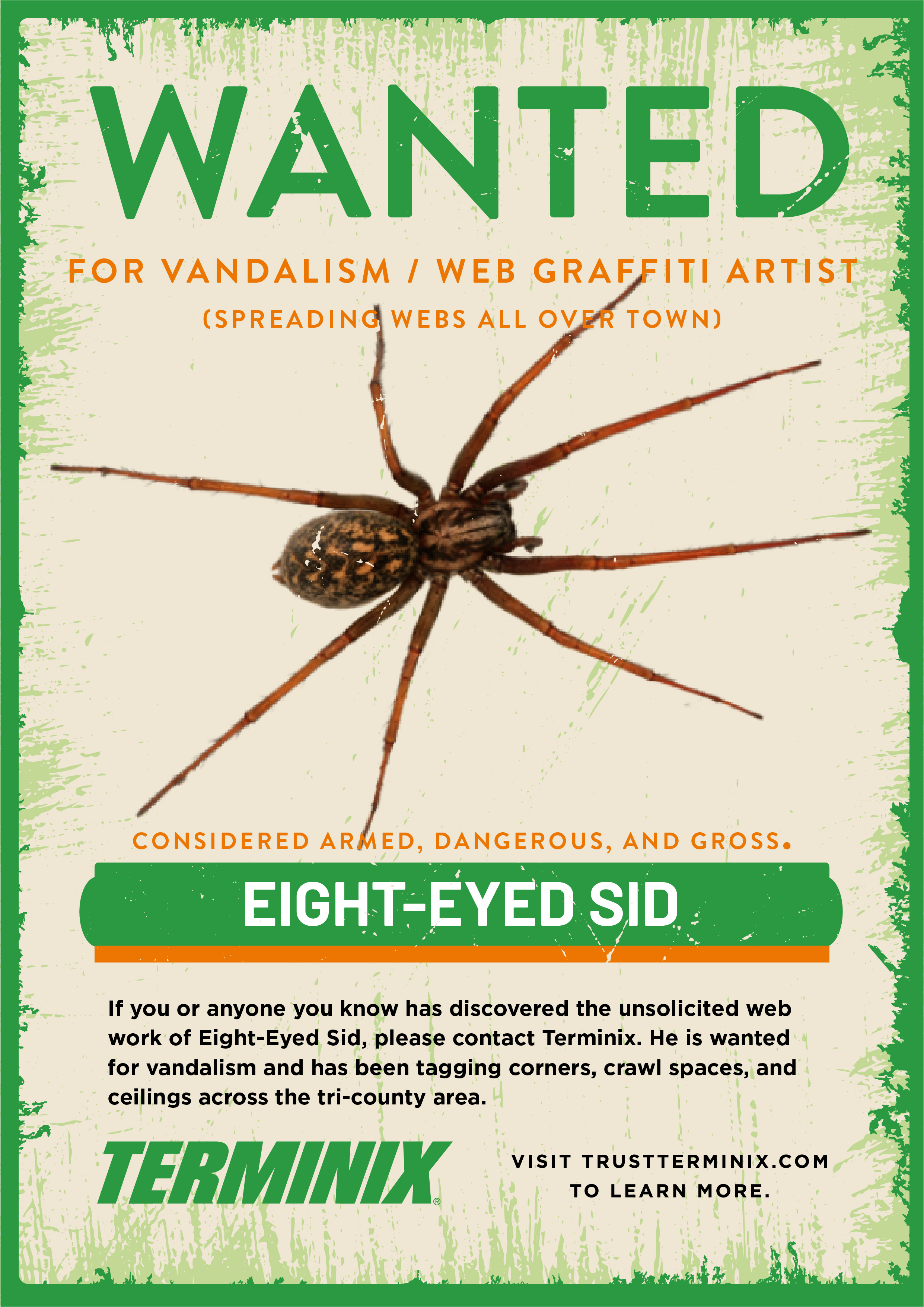 Terminix Wanted — Eight-Eyed Sid